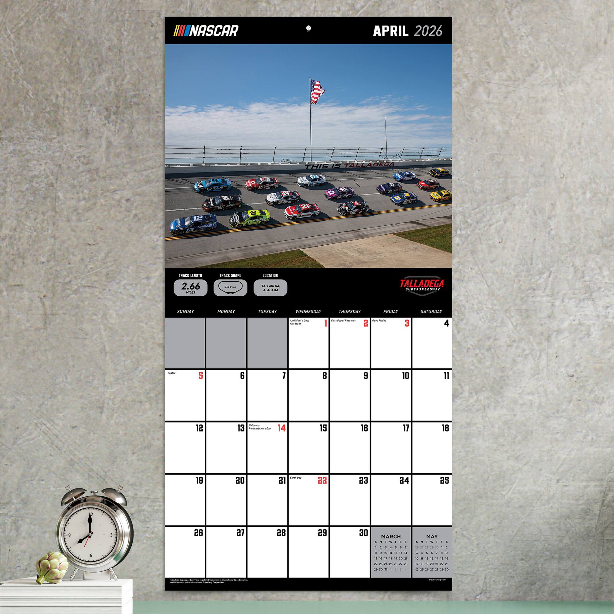 2026 Nascar Tracks Wall Calendar